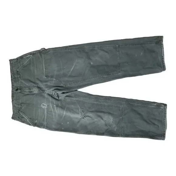 Carhartt Canvas Carpenter Distressed Cargo Pants Size W34/L32 - Picture 13 of 15